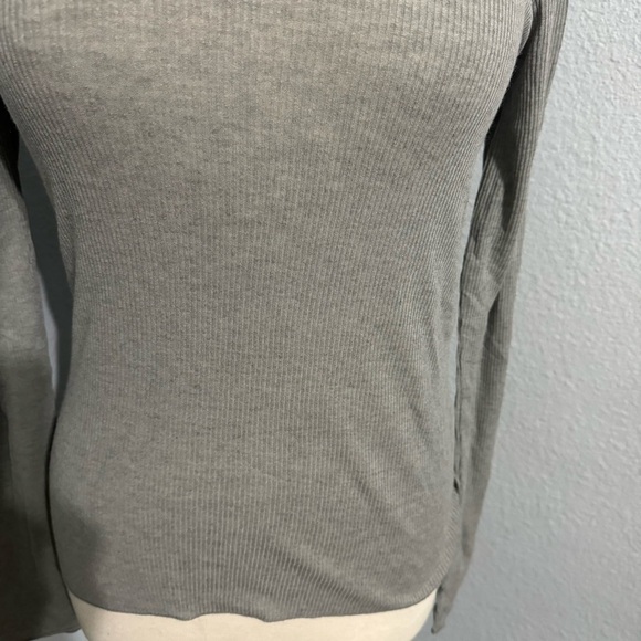 Zara Women Gray Long Sleeves Turtleneck Wool Blend Cozy Pull Over Top Sz M - Picture 7 of 14